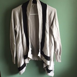 Talbots Cream and black cardigan